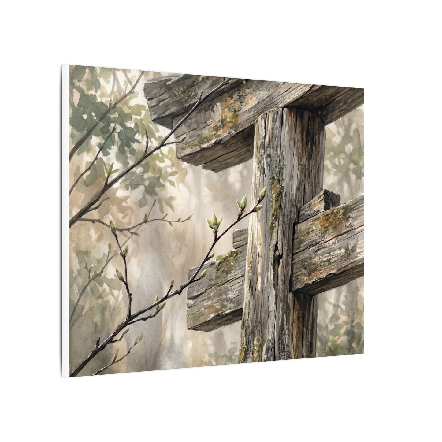 Torii Gate Spring Canvas Art | Japandi Neutral Design