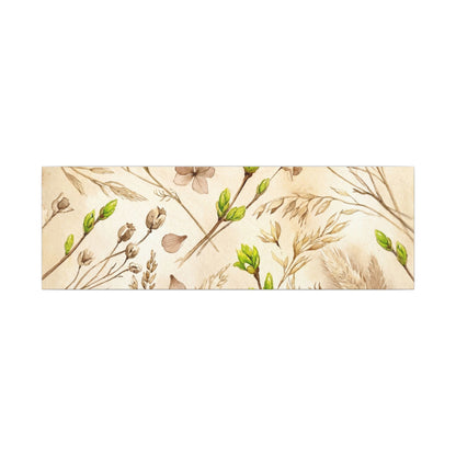 Spring Dried Flowers Watercolor Canvas Art | Earthy Decor