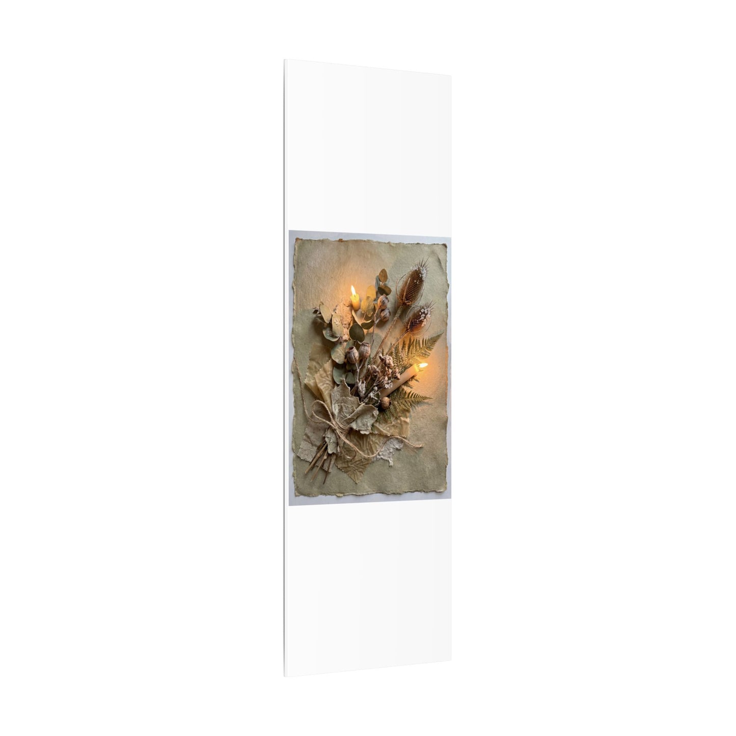 Dried Flowers Texture Canvas Art | Warm Japandi Art