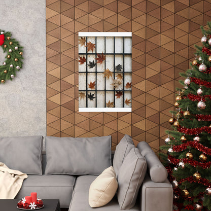 Shoji Screen Texture Wall Art Print | Elegant Japandi Art