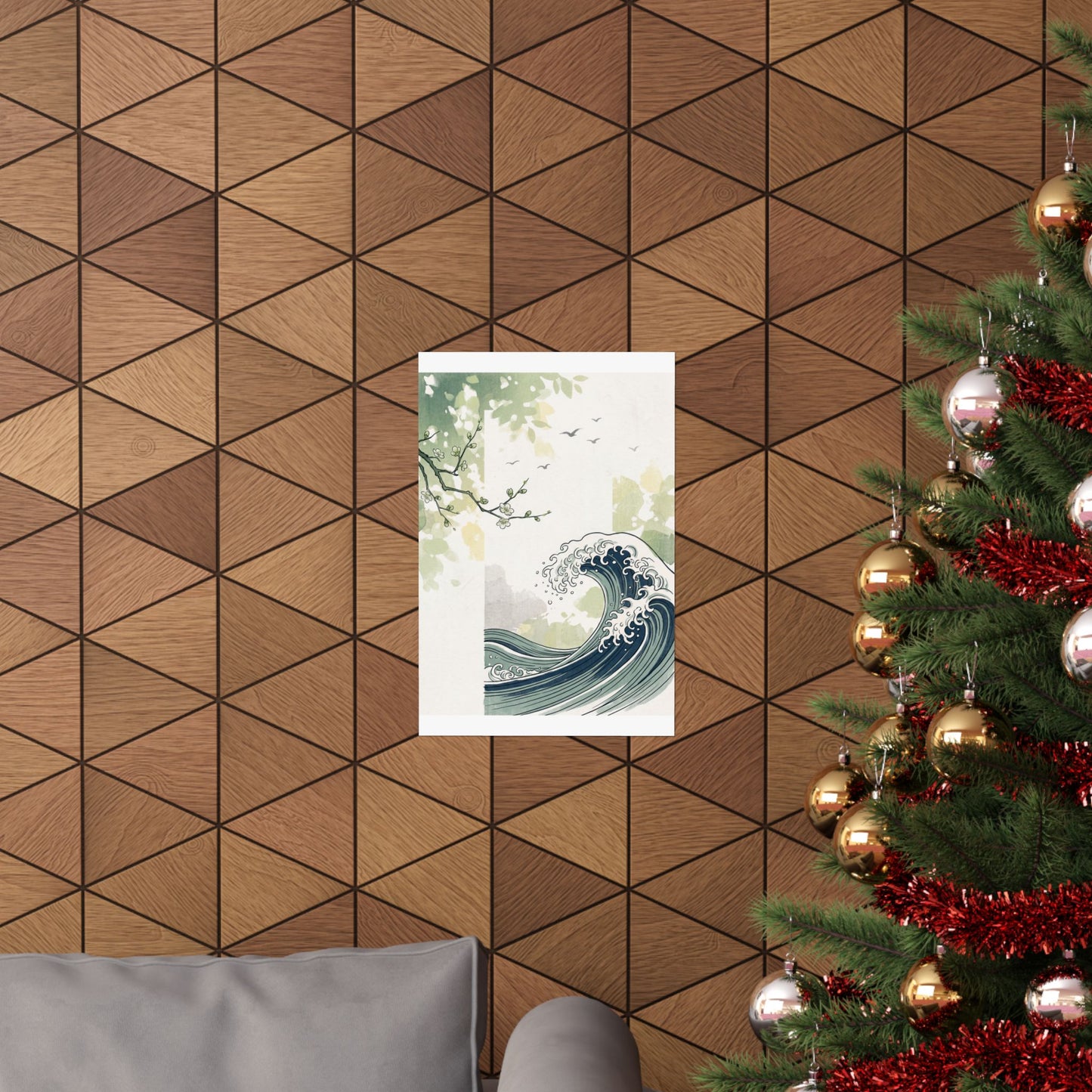 Ma Ocean Wave Wall Art Print - Zen Ukiyo E Inspired