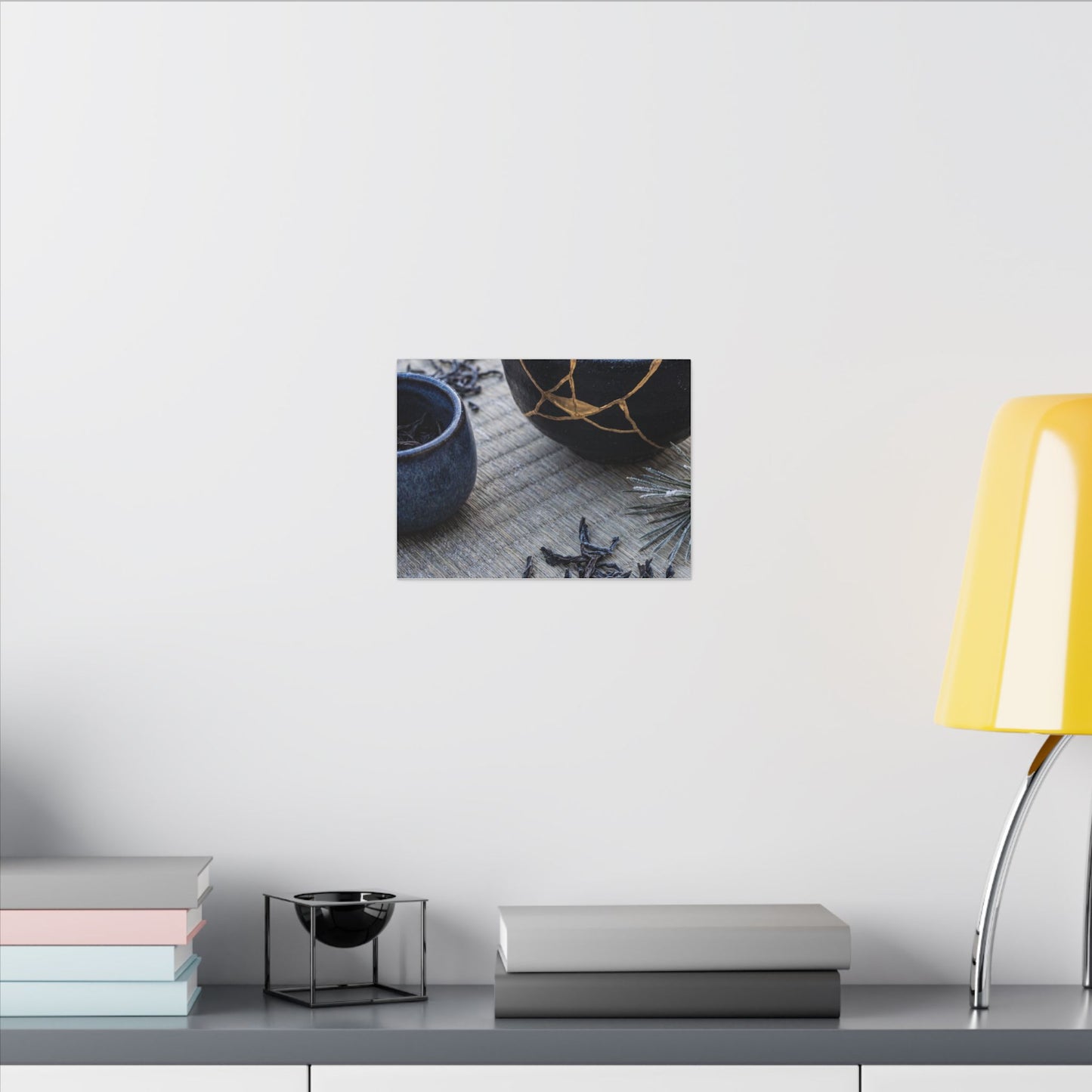Kintsugi Tea Ceremony in Overcast | Gold Vein Canvas Art