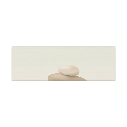 Dawn River Stones Canvas Art - Japandi Fukinsei