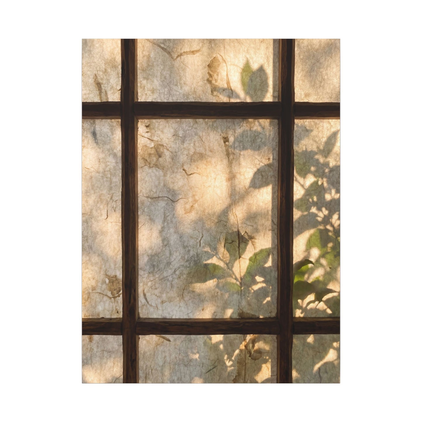 Golden Hour Shoji Screen Canvas Art - Japandi Mono No Aware
