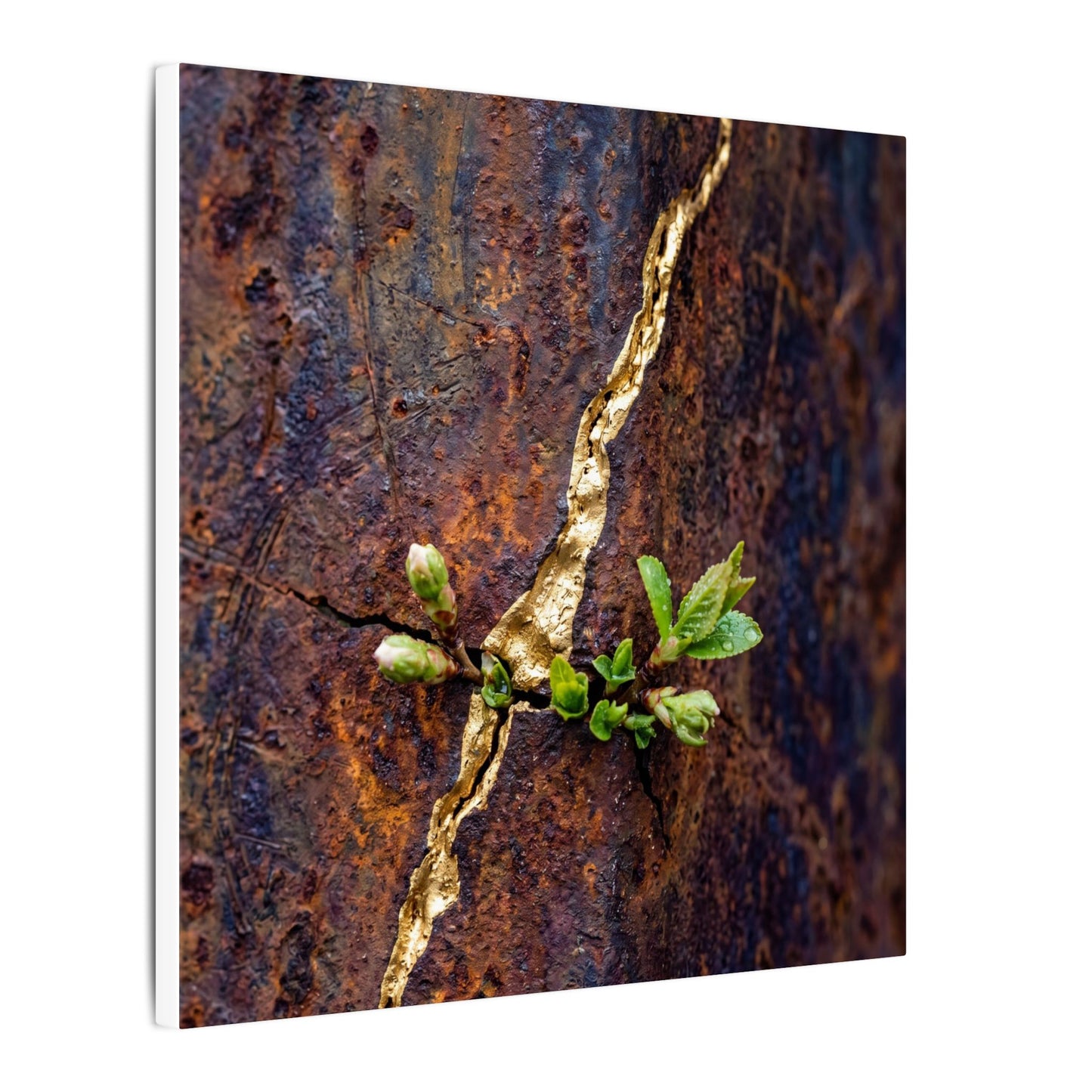 Overcast Rust Patina Canvas Art - Kintsugi Datsuzoku