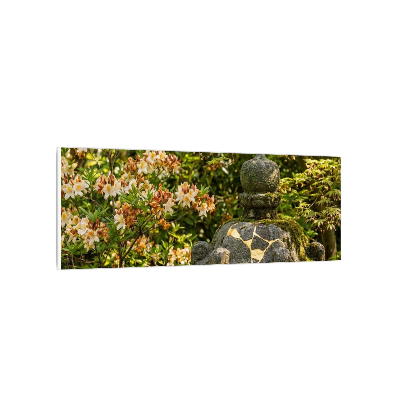Spring Stone Lantern Gold Repair Canvas Art | Beautiful Decor