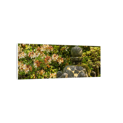 Spring Stone Lantern Gold Repair Canvas Art | Beautiful Decor