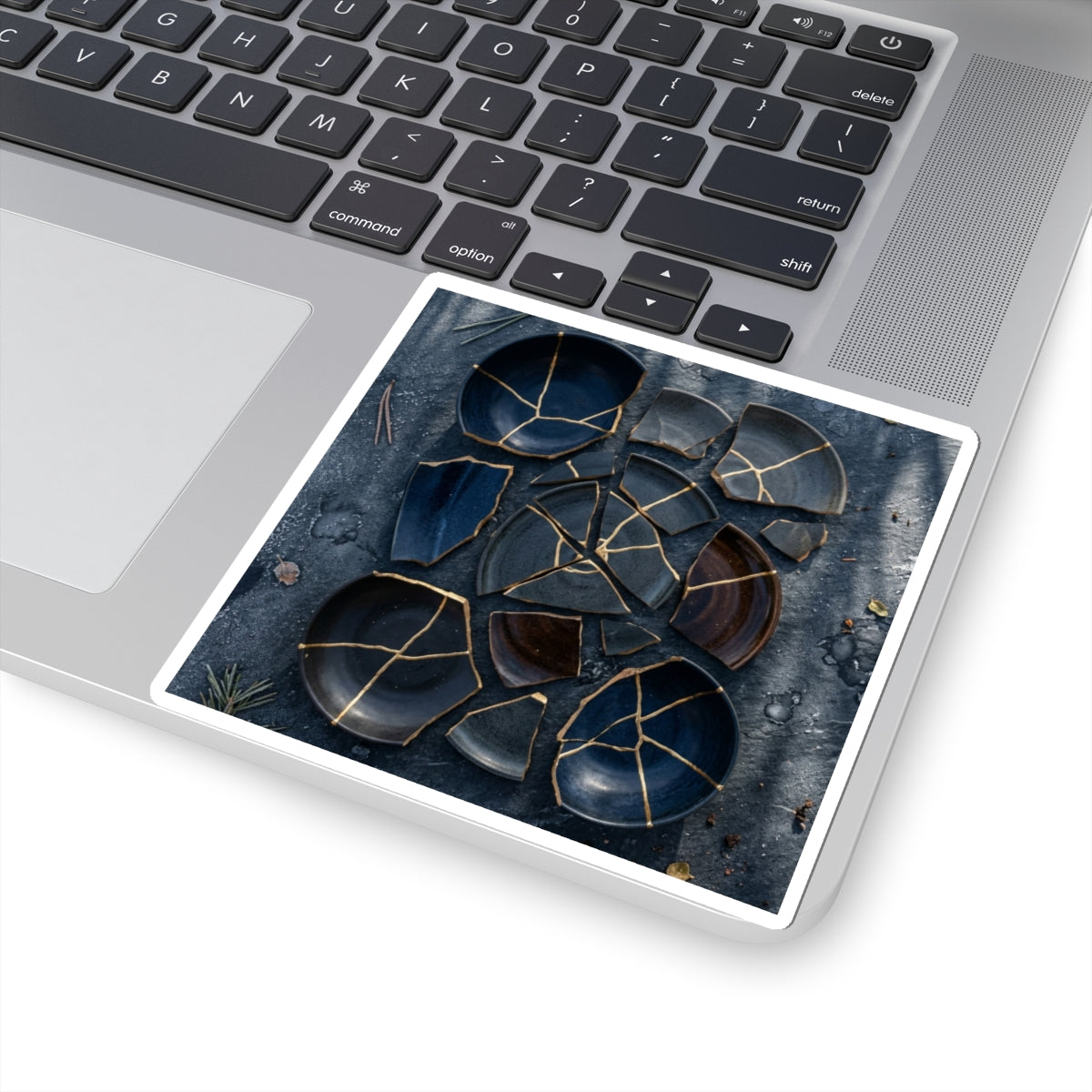 Winter Broken Pottery Shadow Zen Sticker | Atmospheric Decor