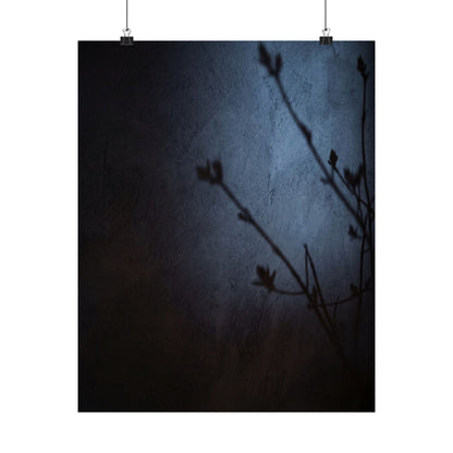 Shadow Play Wall Art Print | Spring Dark Japandi Moody Minimal Art