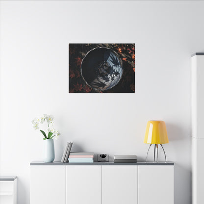 Autumn Ceramic Bowl Shadow Zen Canvas Art | Bold Decor
