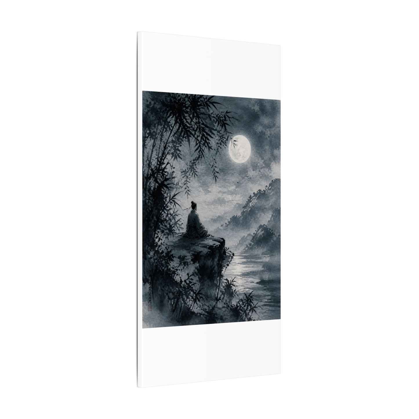 Ink Brushstroke Sumi E Canvas Art | Serene Zen Art