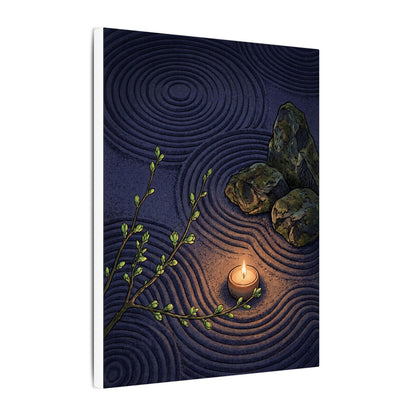Mono No Aware Rock Garden Canvas Art - Zen Ukiyo E Inspired