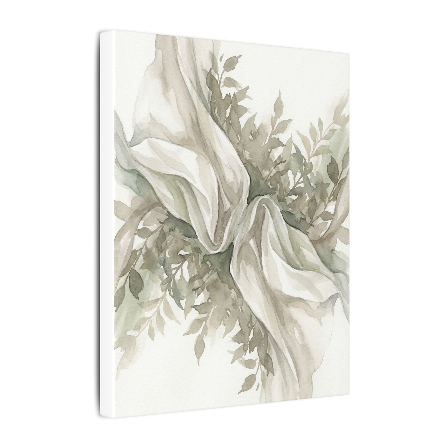 Summer Silk Drape Watercolor Canvas Art | Cozy Decor