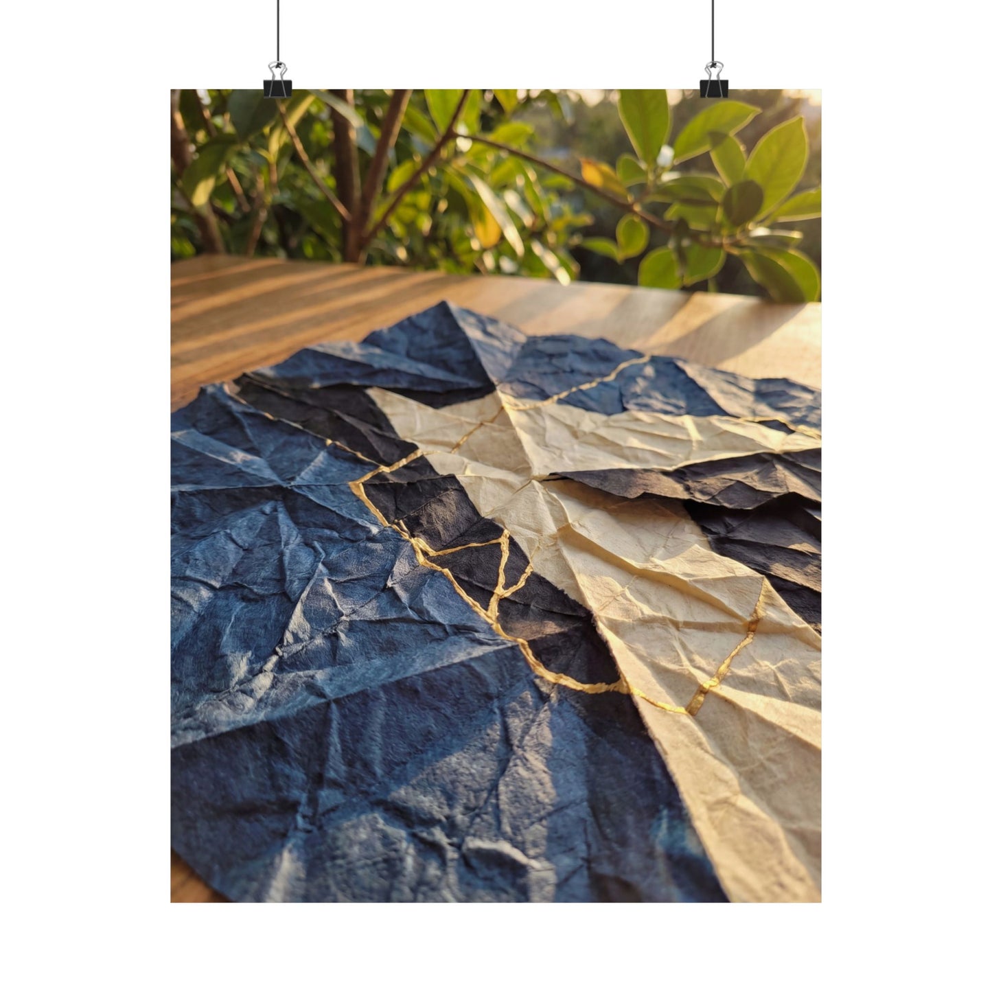 Paper Fold Summer Wall Art Print | Kintsugi Beautiful Design Art Print