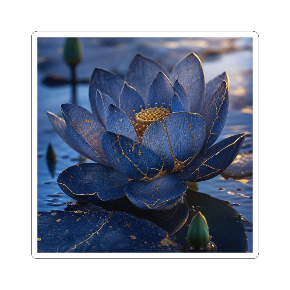 Lotus Flower Spring Sticker | Kintsugi Philosophical Design