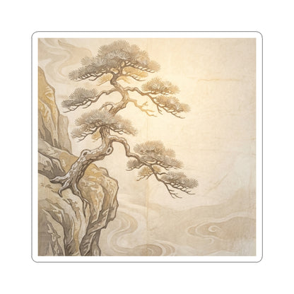 Pine Tree Winter Sticker | Japandi Warm Design