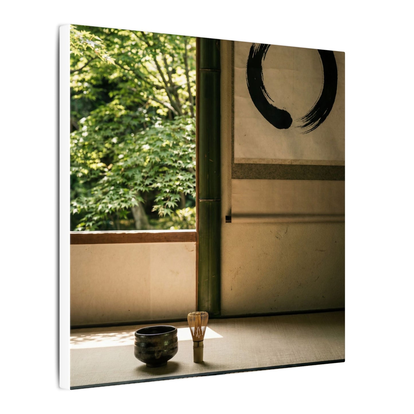 Tea Ceremony Enso Canvas Art | Serene Zen Art