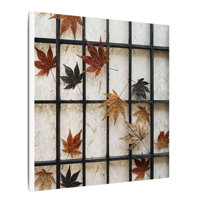 Japandi Shoji Screen in Overcast | Texture Canvas Art