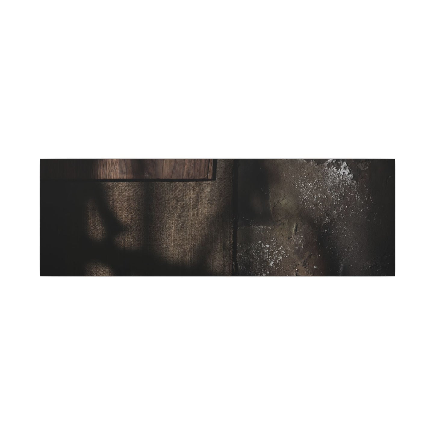 Dark Japandi Shadow Play in Candlelight | Dark Texture Canvas Art