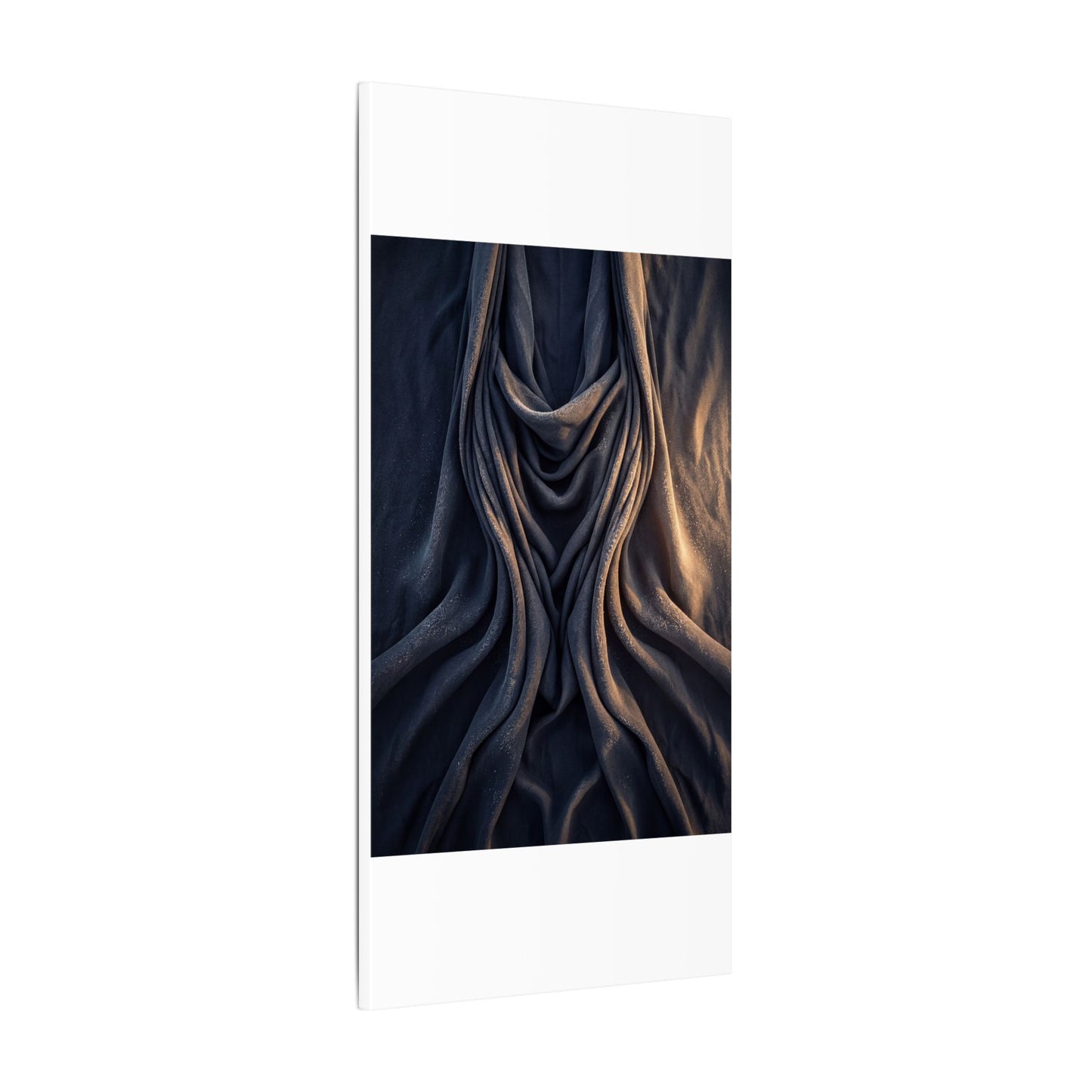 Moody Silk Drape Canvas Art - Shadow Zen Dark Japandi