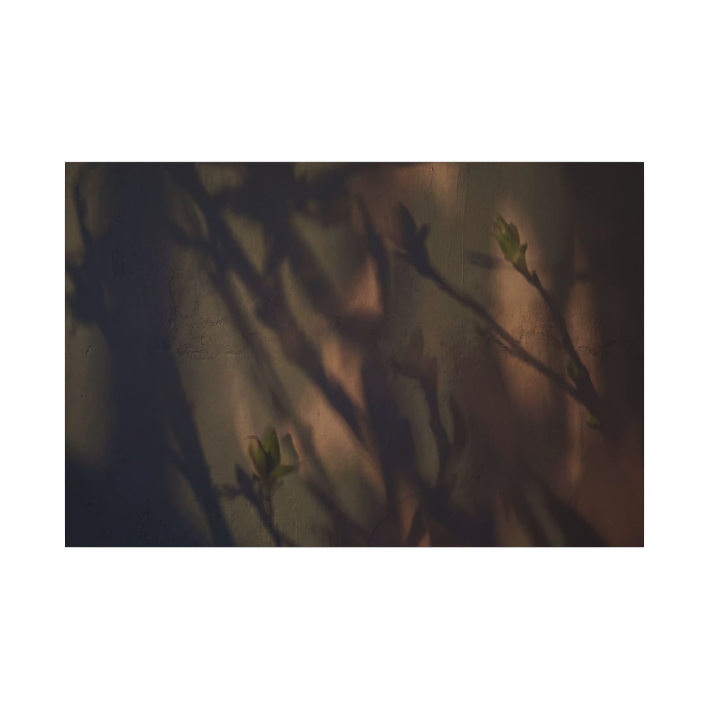 Candlelight Shadow Play Canvas Art - Dark Japandi Shibui