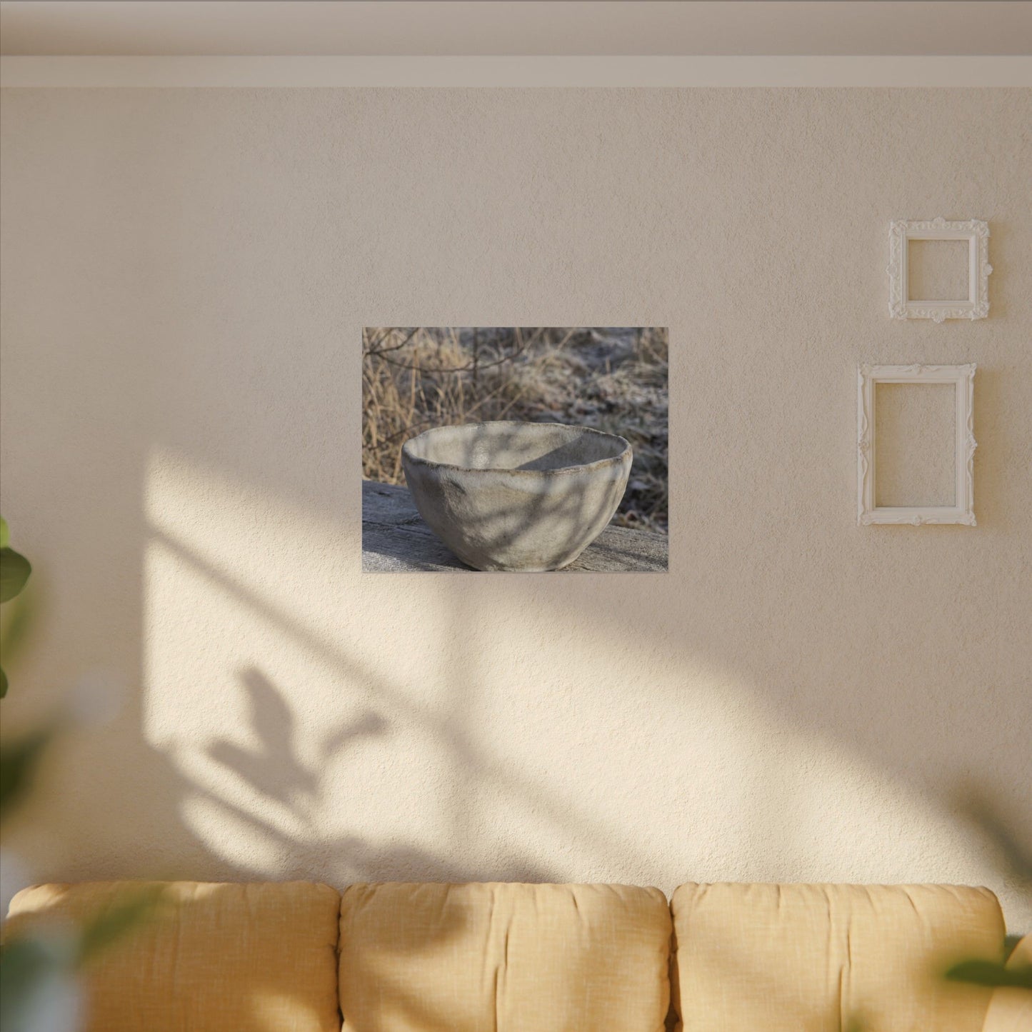 Dappled Ceramic Bowl Canvas Art - Japandi Fukinsei