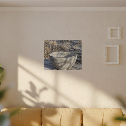 Dappled Ceramic Bowl Canvas Art - Japandi Fukinsei