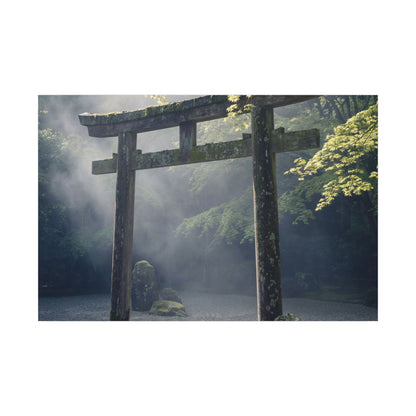 Torii Gate Canvas Art | Spring Zen Karesansui Art Art Print