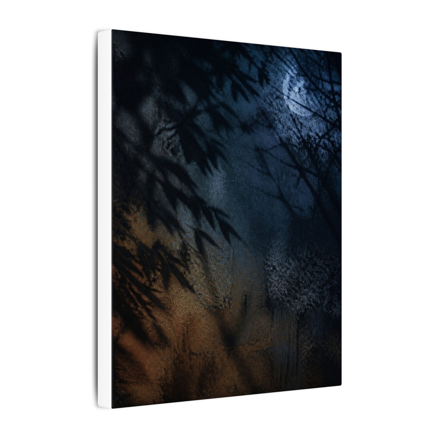 Kanso Shadow Play Canvas Art - Dark Japandi Shadow Zen