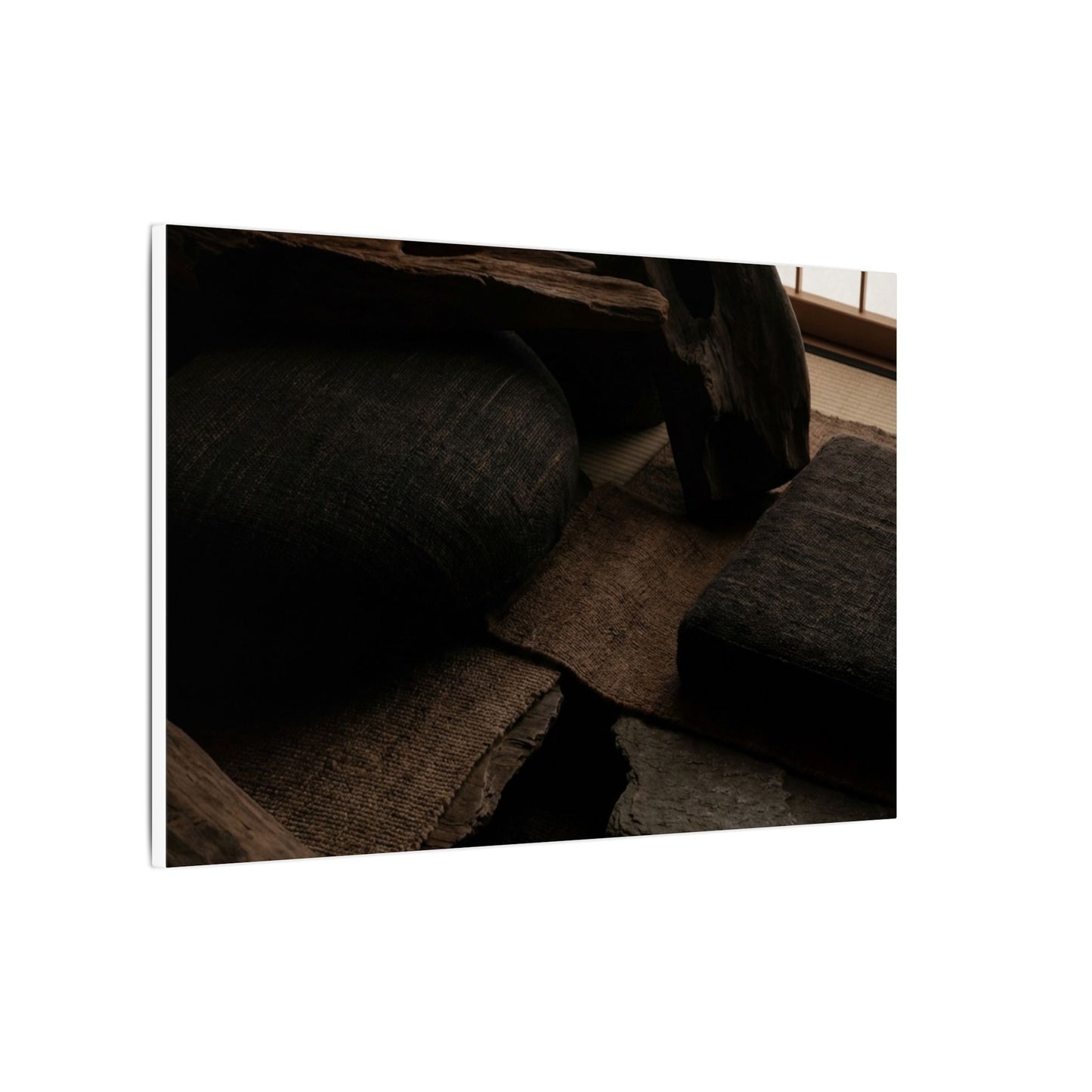 Dark Japandi Shadow Zen Canvas Art