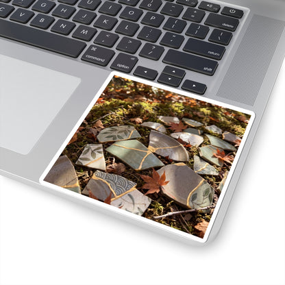 Broken Pottery Sticker | Autumn Japandi Japanese Pattern Art