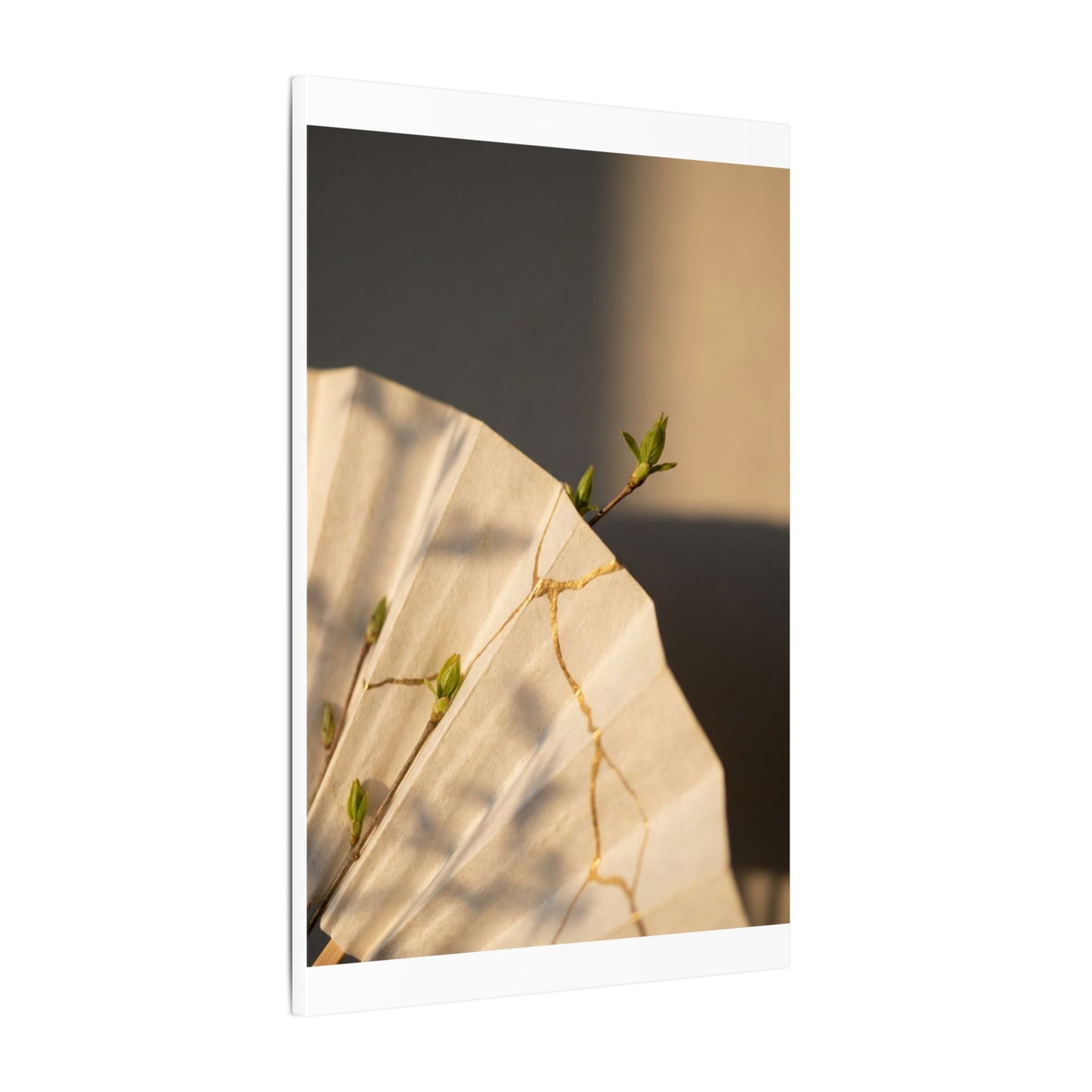 Paper Fold Gold Vein Canvas Art | Healing Kintsugi Art