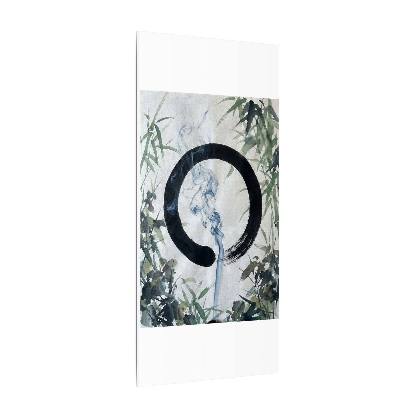 Zen Incense Smoke in Moonlight | Enso Canvas Art