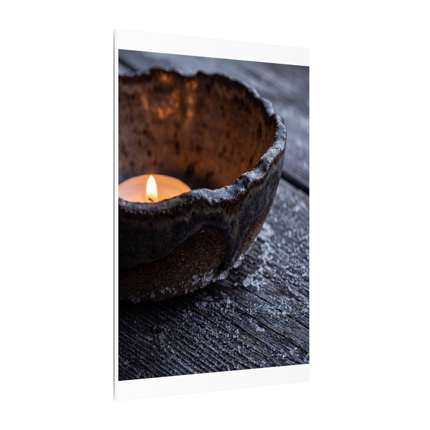 Atmospheric Ceramic Bowl Canvas Art - Moody Minimal Dark Japandi