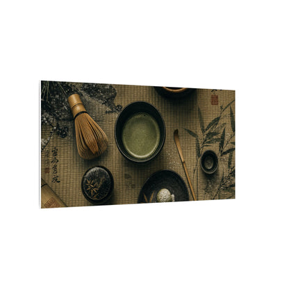 Tea Ceremony Canvas Art | Winter Zen Ukiyo E Inspired Art