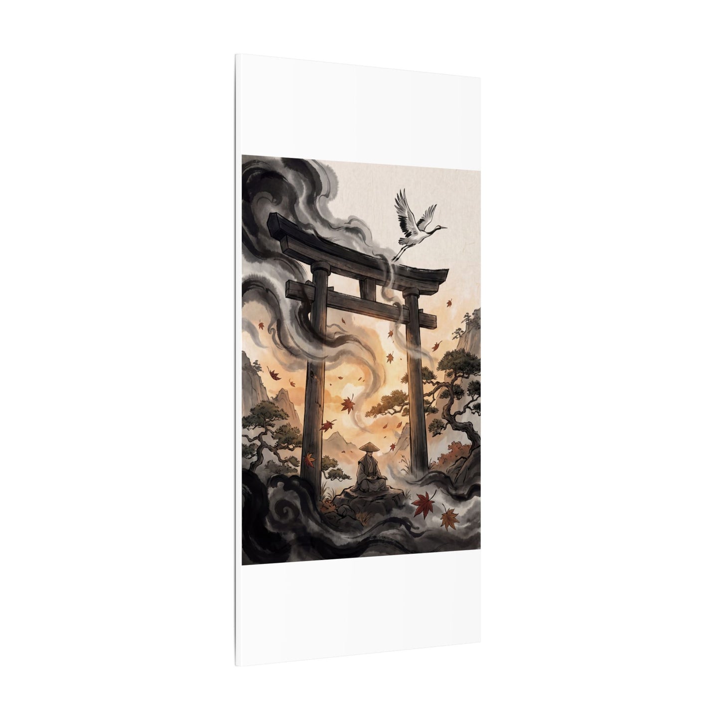 Torii Gate Ukiyo E Inspired Canvas Art | Serene Zen Art