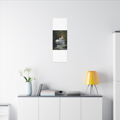 Candlelight Lotus Flower Canvas Art - Zen Kanso