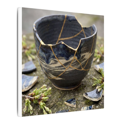 Datsuzoku Ceramic Bowl Canvas Art - Kintsugi Gold Repair