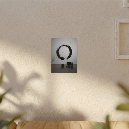 Tea Ceremony Enso Canvas Art | Peaceful Zen Art