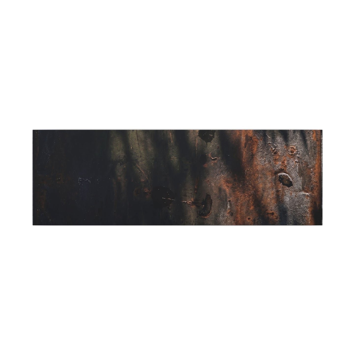 Rust Patina Shadow Zen Canvas Art | Luxurious Dark Japandi Art