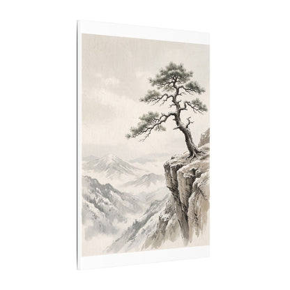 Seijaku Pine Tree Canvas Art - Japandi Japanese Pattern