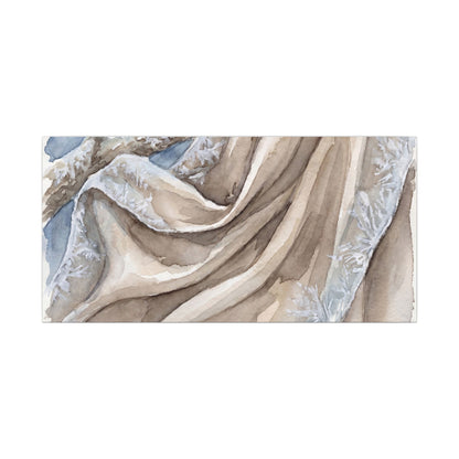 Silk Drape Winter Canvas Art | Japandi Cozy Design