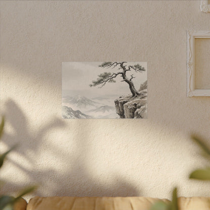 Seijaku Pine Tree Canvas Art - Japandi Japanese Pattern