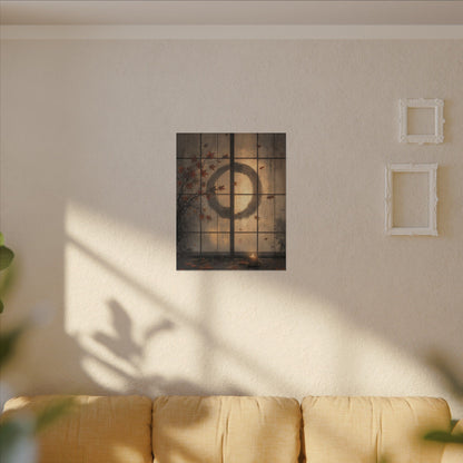 Shoji Screen Texture Canvas Art | Earthy Japandi Art