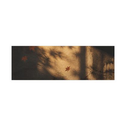 Shadow Play Canvas Art | Autumn Dark Japandi Charcoal Ink Art