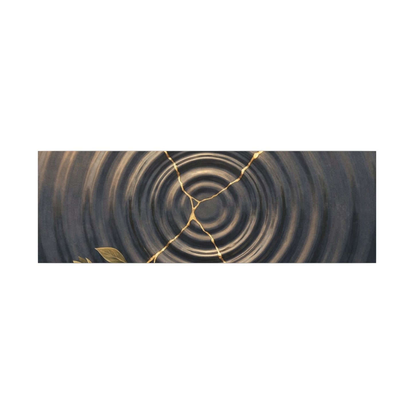 Kanso Water Ripple Canvas Art - Kintsugi Gold Vein