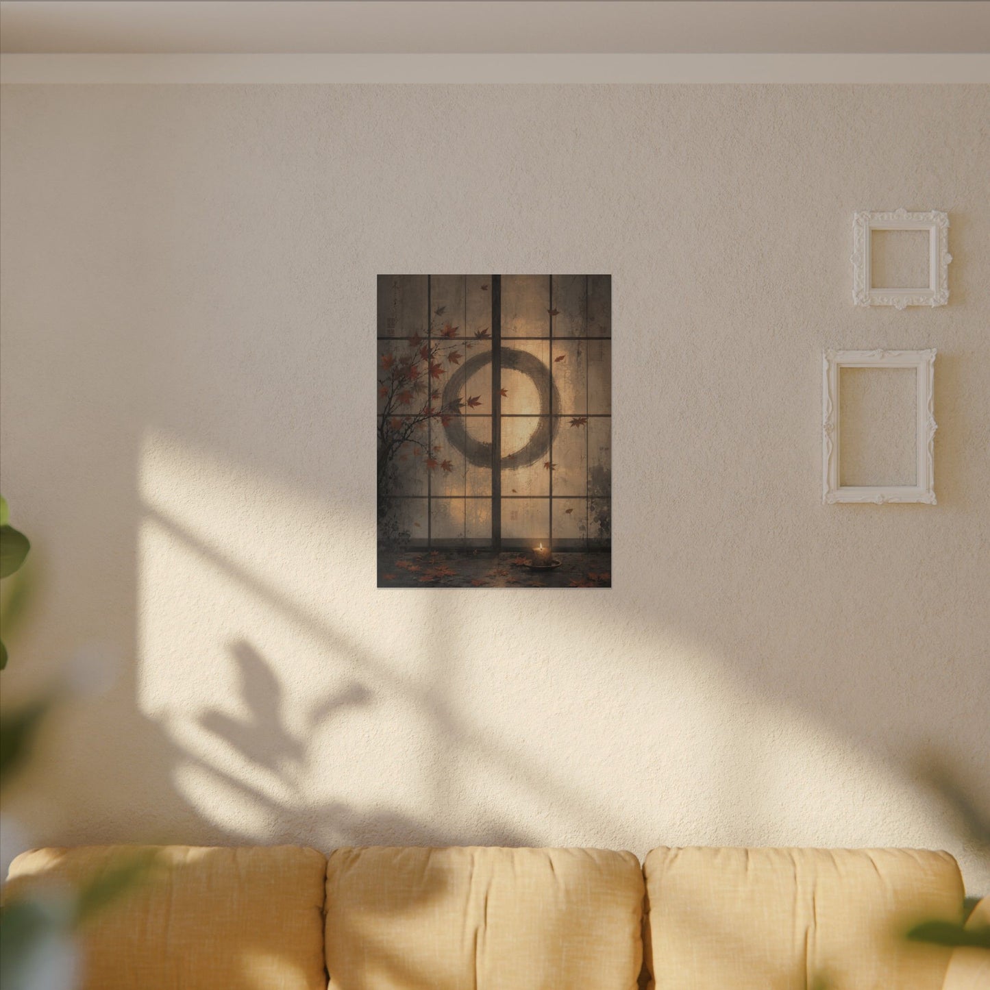 Shoji Screen Texture Canvas Art | Earthy Japandi Art