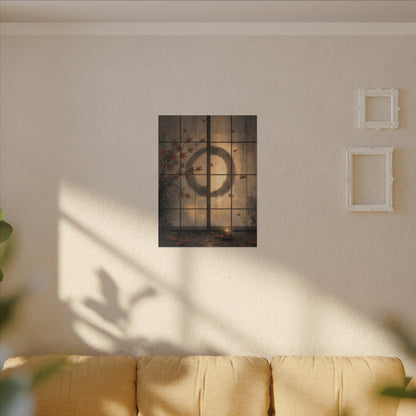 Shoji Screen Texture Canvas Art | Earthy Japandi Art