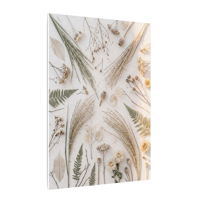 Elegant Dried Flowers Canvas Art - Japanese Pattern Japandi