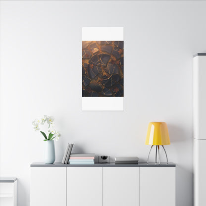 Autumn Cracked Earth Gold Repair Canvas Art | Philosophical Decor